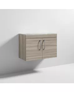 APS7015 800 WH 2-Door Vanity & Worktop Driftwood