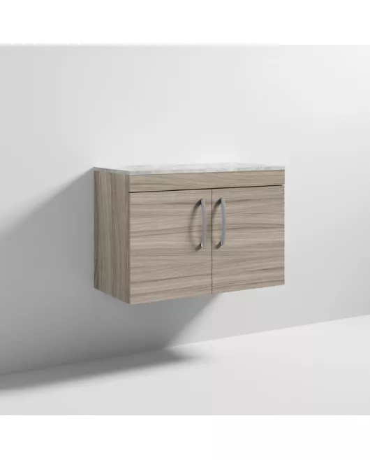 APS7015 800 WH 2-Door Vanity & Worktop Driftwood