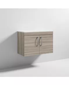 APS7017 800 WH 2-Door Vanity & Worktop Driftwood