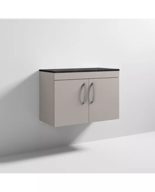 APS7019 800 WH 2-Door Vanity & Worktop Stone Grey