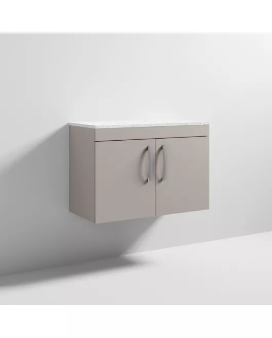 APS7020 800 WH 2-Door Vanity & Worktop Stone Grey