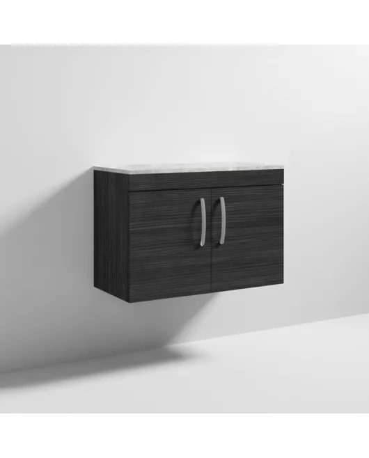 APS7024 800 WH 2-Door Vanity & Worktop Hacienda Black