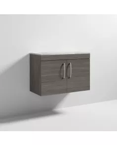 APS7027 800 WH 2-Door Vanity & Worktop Brown Grey Avola