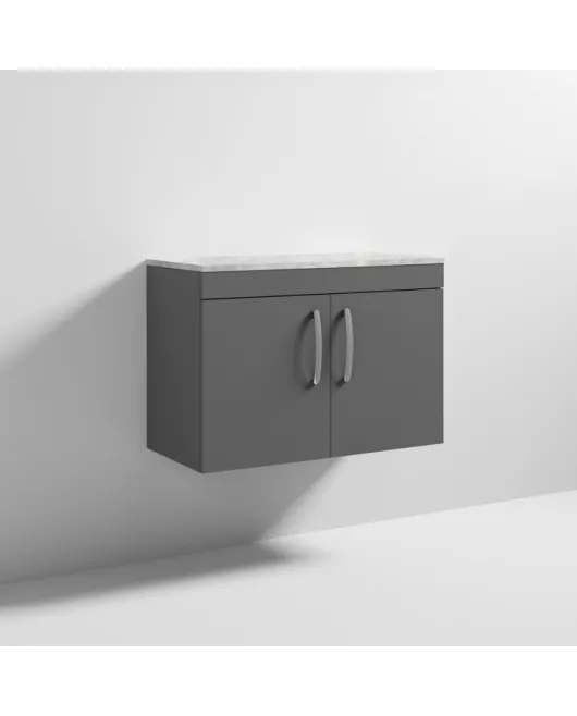 APS7030 800 WH 2-Door Vanity & Worktop Gloss Grey