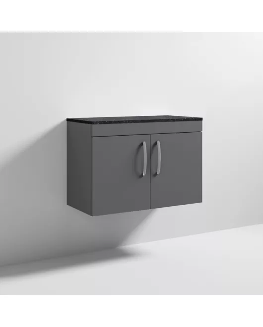 APS7031 800 WH 2-Door Vanity & Worktop Gloss Grey