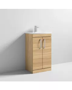 APS7055 500 FS 2-Door Vanity & Basin 4 Natural Oak