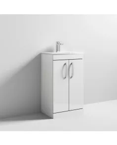 APS7058 500 FS 2-Door Vanity & Basin 4 Gloss White