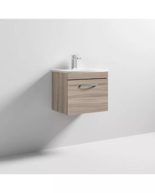 APS7060 500 WH Single Drawer Vanity & Basin 4 Driftwood