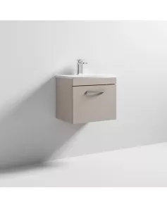 APS7065 500 WH Single Drawer Vanity & Basin 4 Stone Grey