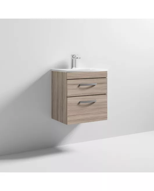 APS7066 500 WH 2-Drawer Vanity & Basin 4 Driftwood