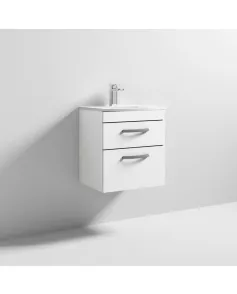 APS7070 500 WH 2-Drawer Vanity & Basin 4 Gloss White