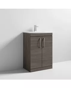 APS7074 600 FS 2-Door Vanity & Basin 4 Brown Grey Avola