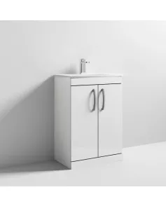 APS7076 600 FS 2-Door Vanity & Basin 4 Gloss White