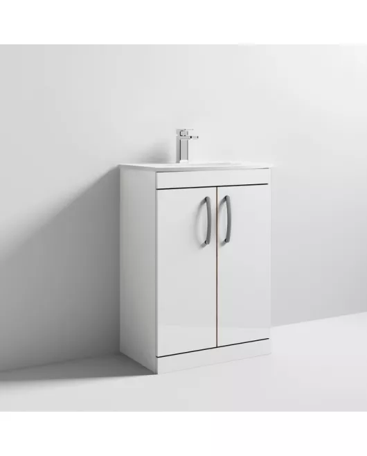 APS7076 600 FS 2-Door Vanity & Basin 4 Gloss White