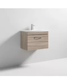 APS7084 600 WH Single Drawer Vanity & Basin 4 Driftwood