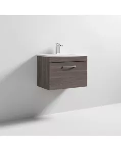 APS7086 600 WH Single Drawer Vanity & Basin 4 Brown Grey Avola