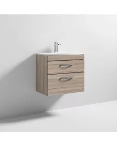 APS7090 600 WH 2-Drawer Vanity & Basin 4 Driftwood