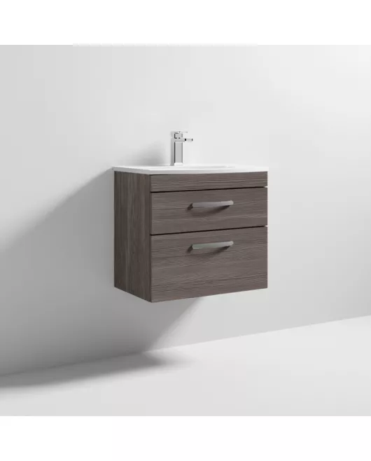 APS7092 600 WH 2-Drawer Vanity & Basin 4 Brown Grey Avola