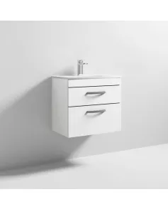 APS7094 600 WH 2-Drawer Vanity & Basin 4 Gloss White