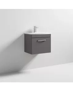 APS7097 500 WH Single Drawer Vanity & Basin 4 Gloss Grey
