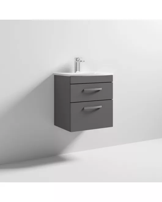 APS7098 500 WH 2-Drawer Vanity & Basin 4 Gloss Grey