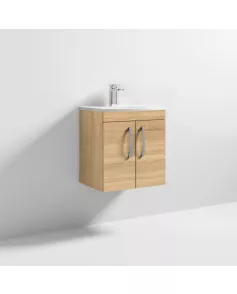 APS7105 500 WH 2-Door Vanity & Basin 4 Natural Oak