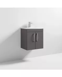 APS7108 500 WH 2-Door Vanity & Basin 4 Gloss Grey