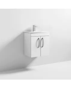 APS7109 500 WH 2-Door Vanity & Basin 4 Gloss White