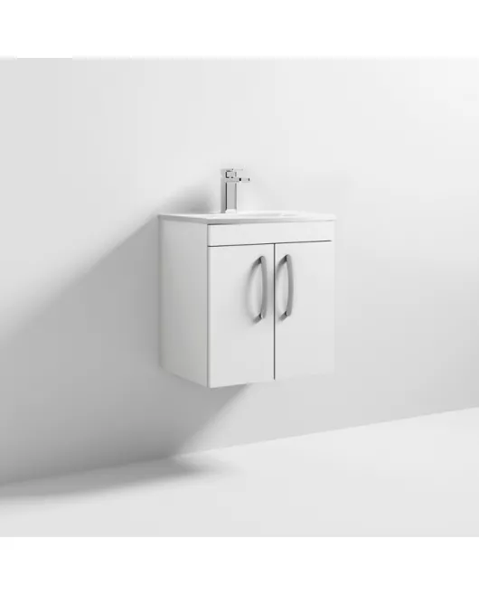 APS7109 500 WH 2-Door Vanity & Basin 4 Gloss White