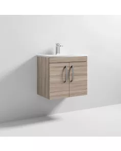 APS7110 600 WH 2-Door Vanity & Basin 4 Driftwood