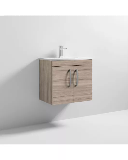 APS7110 600 WH 2-Door Vanity & Basin 4 Driftwood