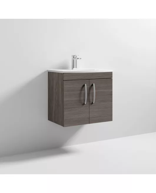 APS7114 600 WH 2-Door Vanity & Basin 4 Brown Grey Avola