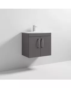 APS7115 600 WH 2-Door Vanity & Basin 4 Gloss Grey