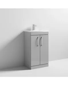 APS7117 500 FS 2-Door Vanity & Basin 4 Gloss Grey Mist