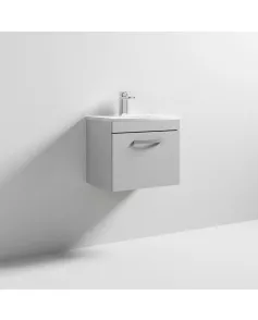 APS7118 500 WH Single Drawer Vanity & Basin 4 Gloss Grey Mist
