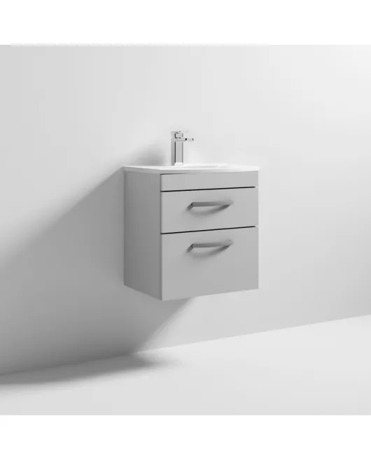 APS7119 500 WH 2-Drawer Vanity & Basin 4 Gloss Grey Mist