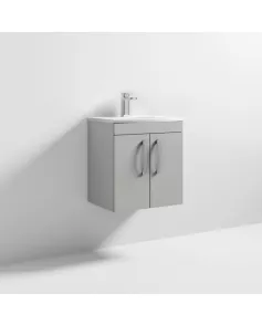 APS7120 500 WH 2-Door Vanity & Basin 4 Gloss Grey Mist