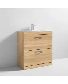 APS7127 800 FS 2-Drawer Vanity & Basin 4 Natural Oak