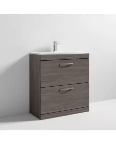 APS7128 800 FS 2-Drawer Vanity & Basin 4 Brown Grey Avola