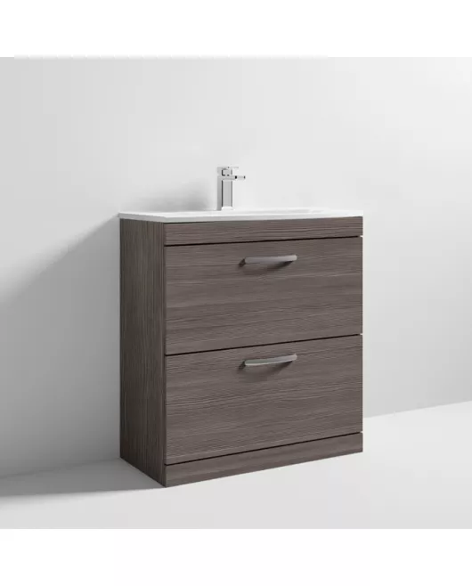 APS7128 800 FS 2-Drawer Vanity & Basin 4 Brown Grey Avola