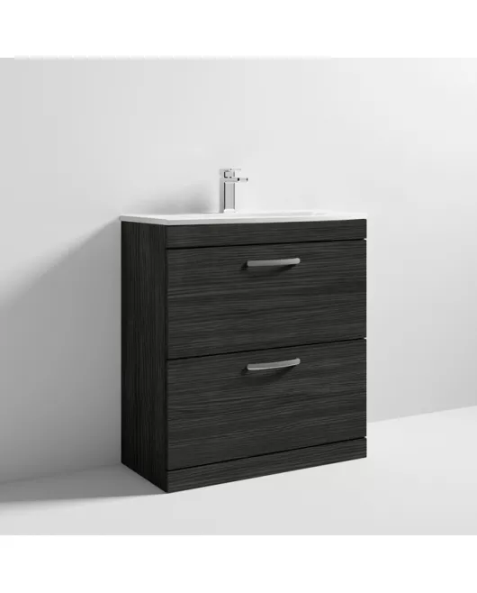 APS7129 800 FS 2-Drawer Vanity & Basin 4 Hacienda Black