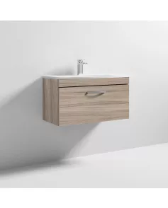 APS7132 800 WH Single Drawer Vanity & Basin 4 Driftwood