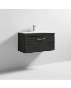 APS7135 800 WH Single Drawer Vanity & Basin 4 Hacienda Black