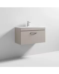 APS7137 800 WH Single Drawer Vanity & Basin 4 Stone Grey