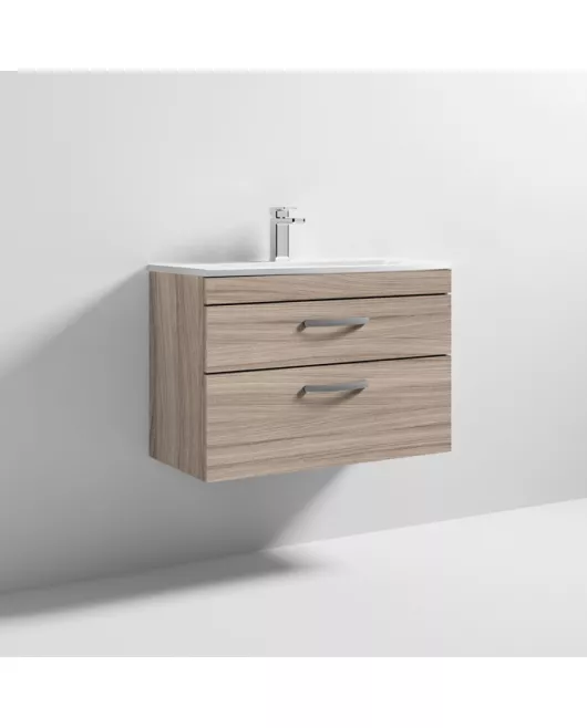 APS7138 800 WH 2-Drawer Vanity & Basin 4 Driftwood