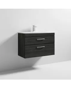 APS7141 800 WH 2-Drawer Vanity & Basin 4 Hacienda Black