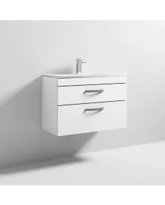 APS7142 800 WH 2-Drawer Vanity & Basin 4 Gloss White
