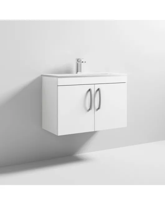 APS7153 800 WH 2-Door Vanity & Basin 4 Gloss White