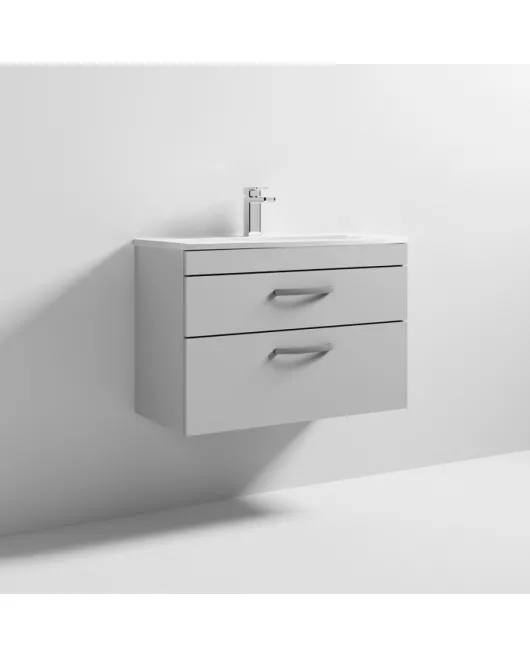 APS7156 800 WH 2-Drawer Vanity & Basin 4 Gloss Grey Mist