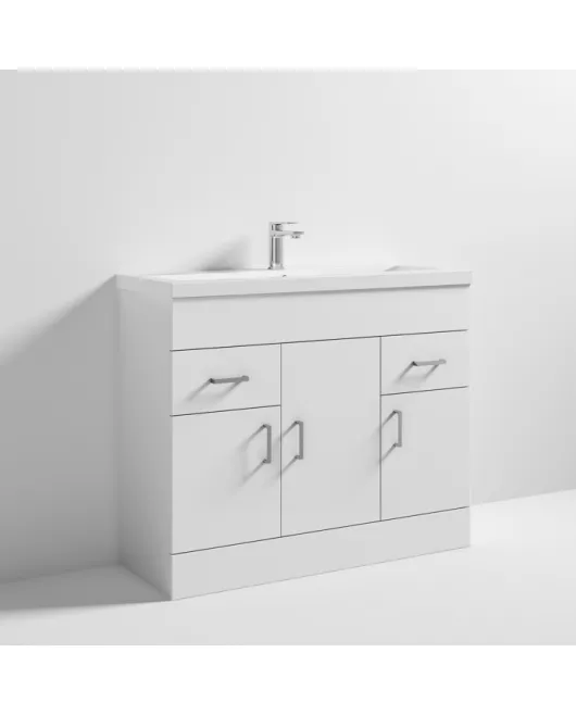 APS7202 White Minimalist 1000 Basin Unit High Gloss White